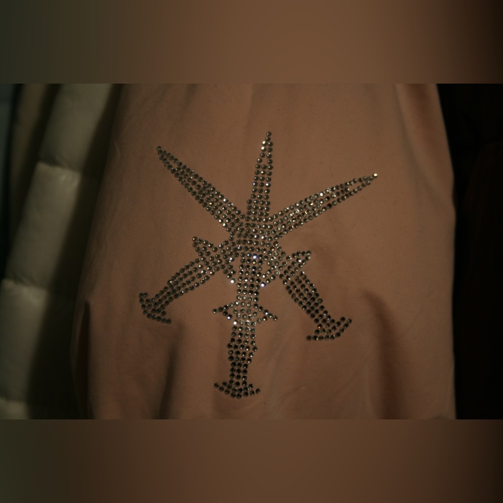 Pink Rhinestone Puffer Jacket for Men - Picture 4 of 4